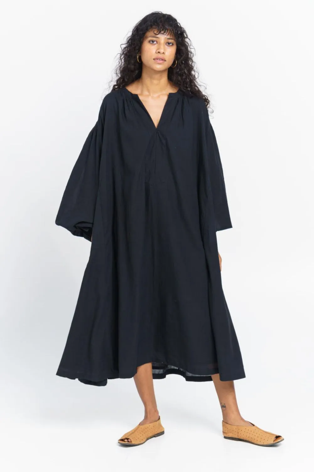 Free flowing relaxed midi dress