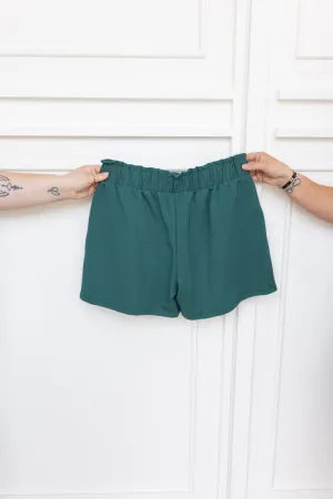 French Terry Shorts in Emerald