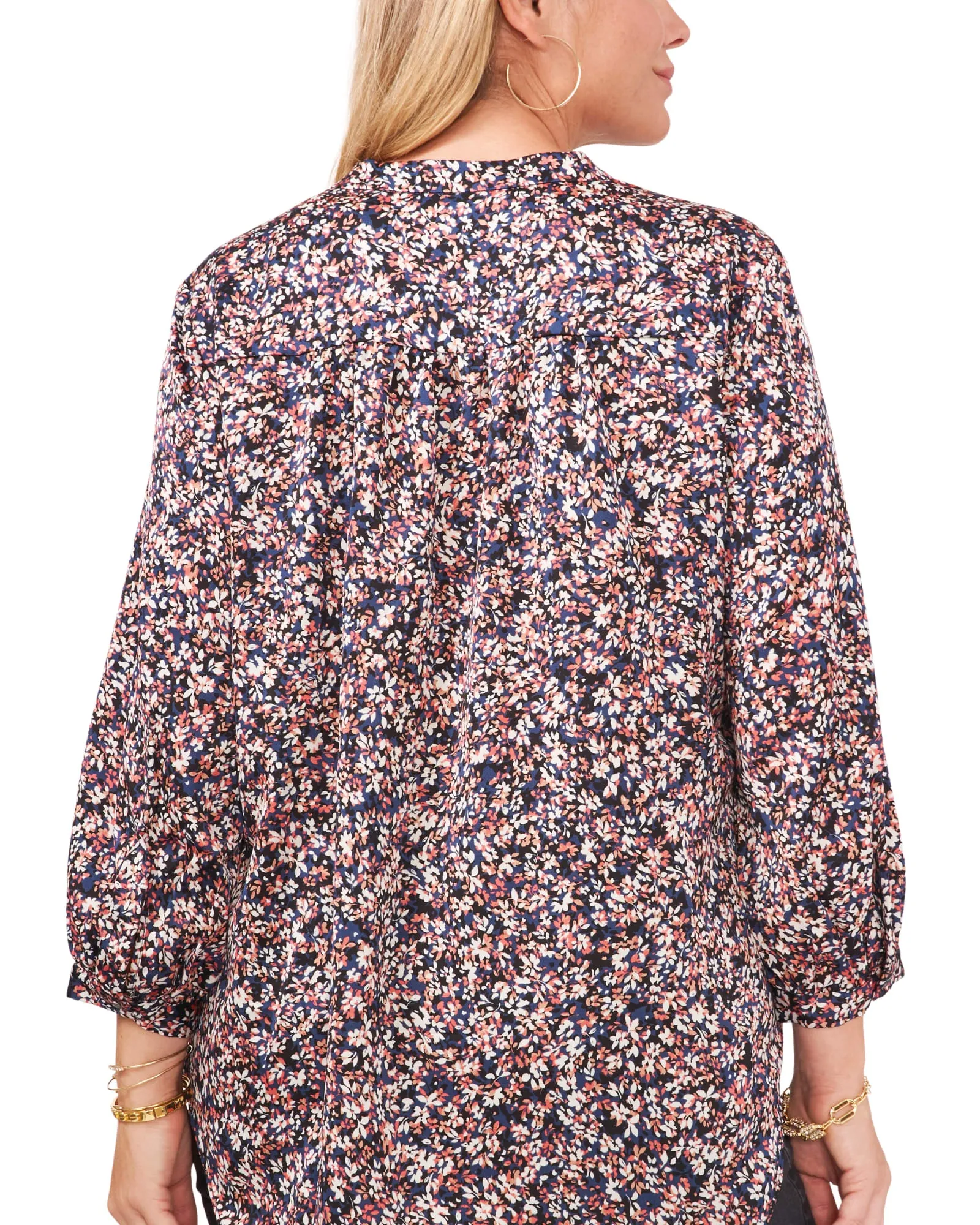 Genesis Three Quarter Sleeve Blouse | CARMINE PINK