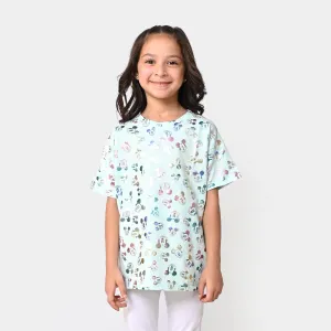 Girls Cotton T-Shirt - Blue