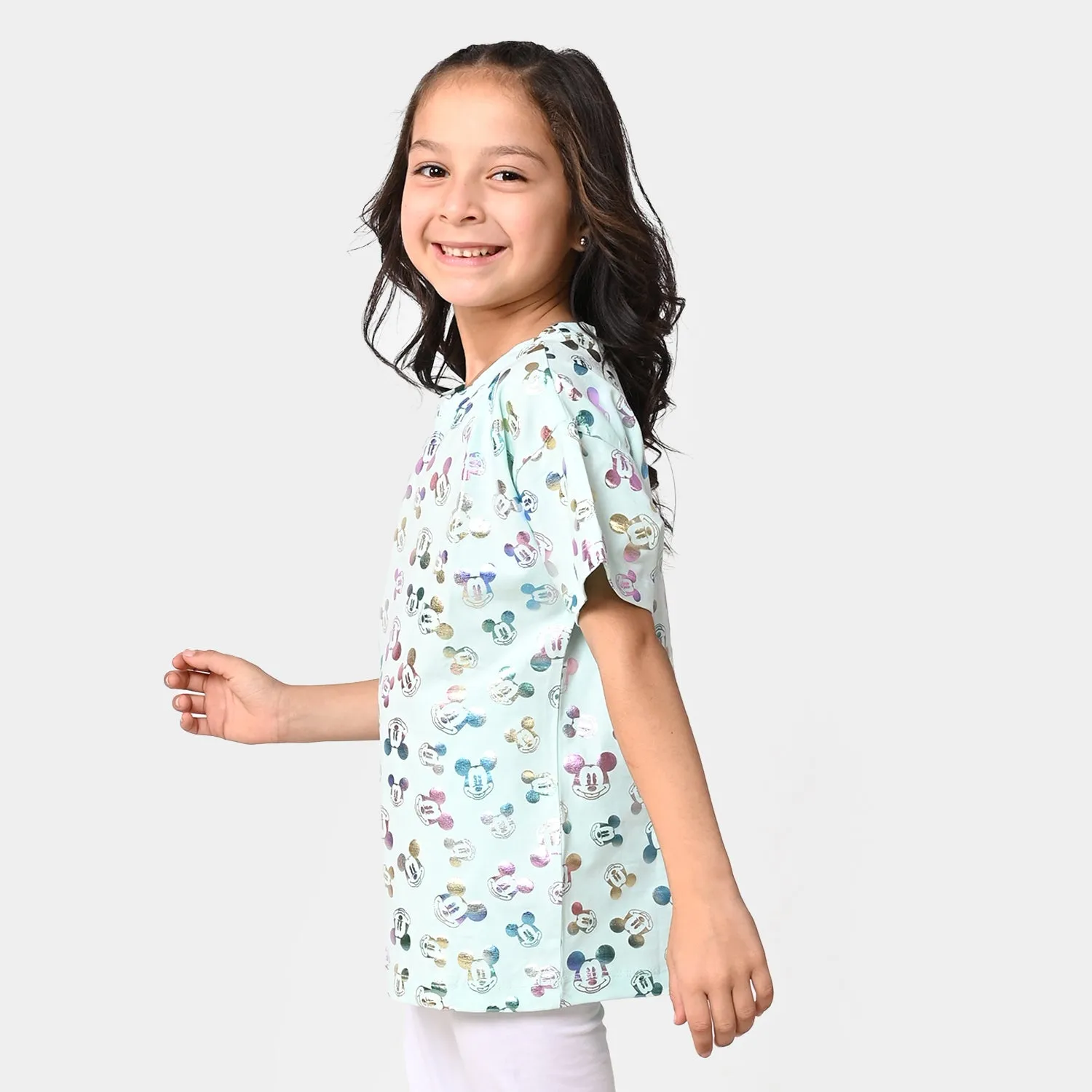 Girls Cotton T-Shirt - Blue