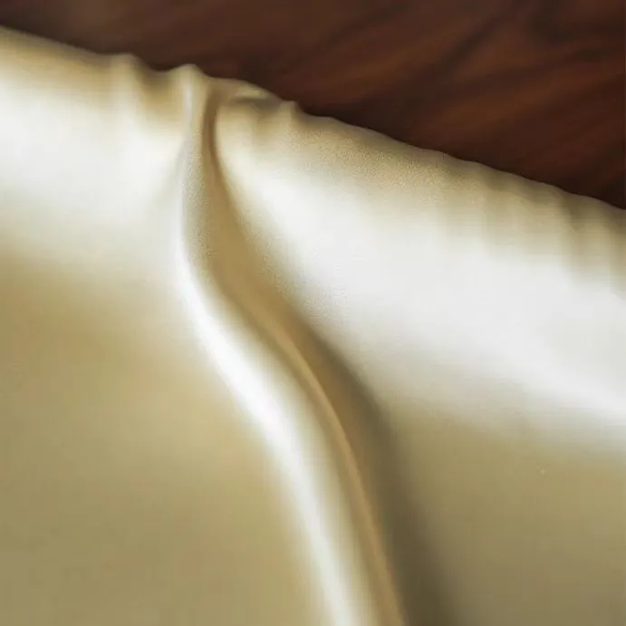 Gold Silk Satin Fabric - Luxurious Sheen