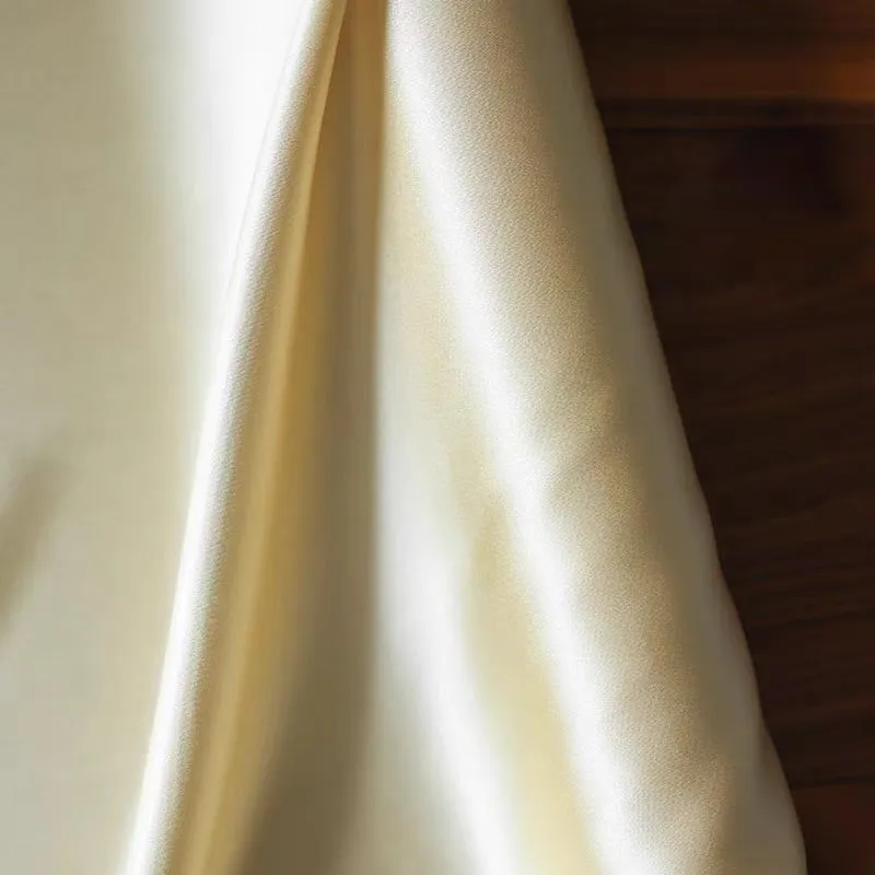 Gold Silk Satin Fabric - Luxurious Sheen
