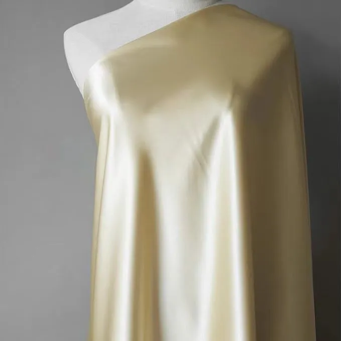 Gold Silk Satin Fabric - Luxurious Sheen