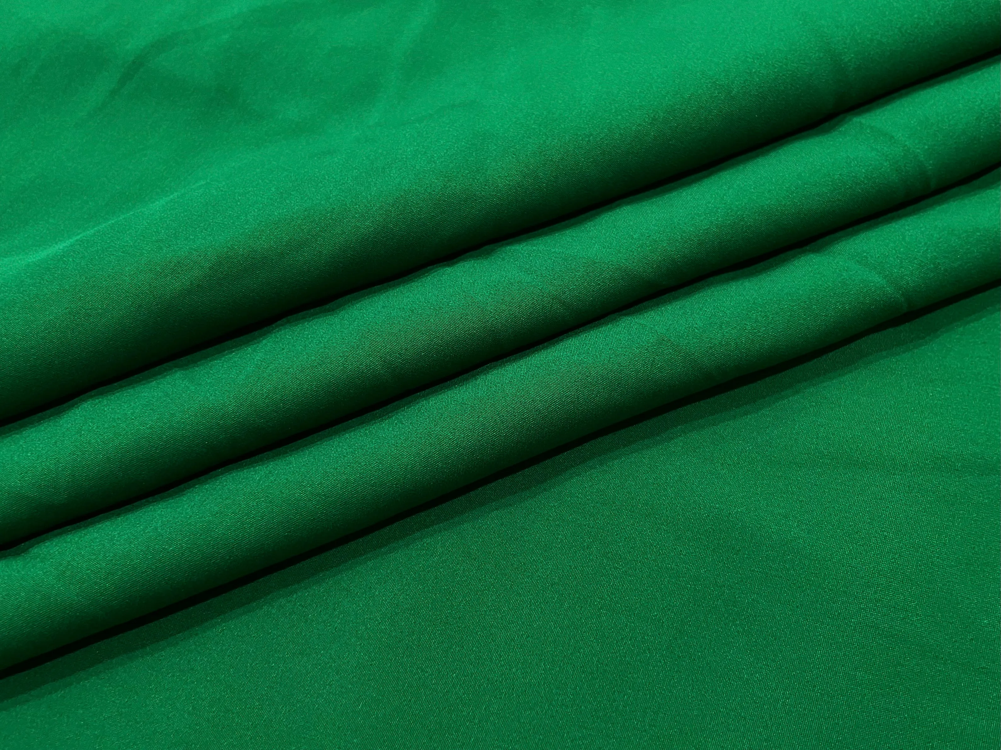 Green Plain Butter Crepe Fabric
