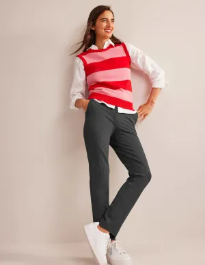 Highgate Ponte Trousers-Charcoal Marl