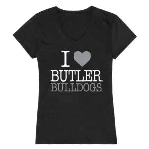 I Love Butler University Bulldog Womens T-Shirt