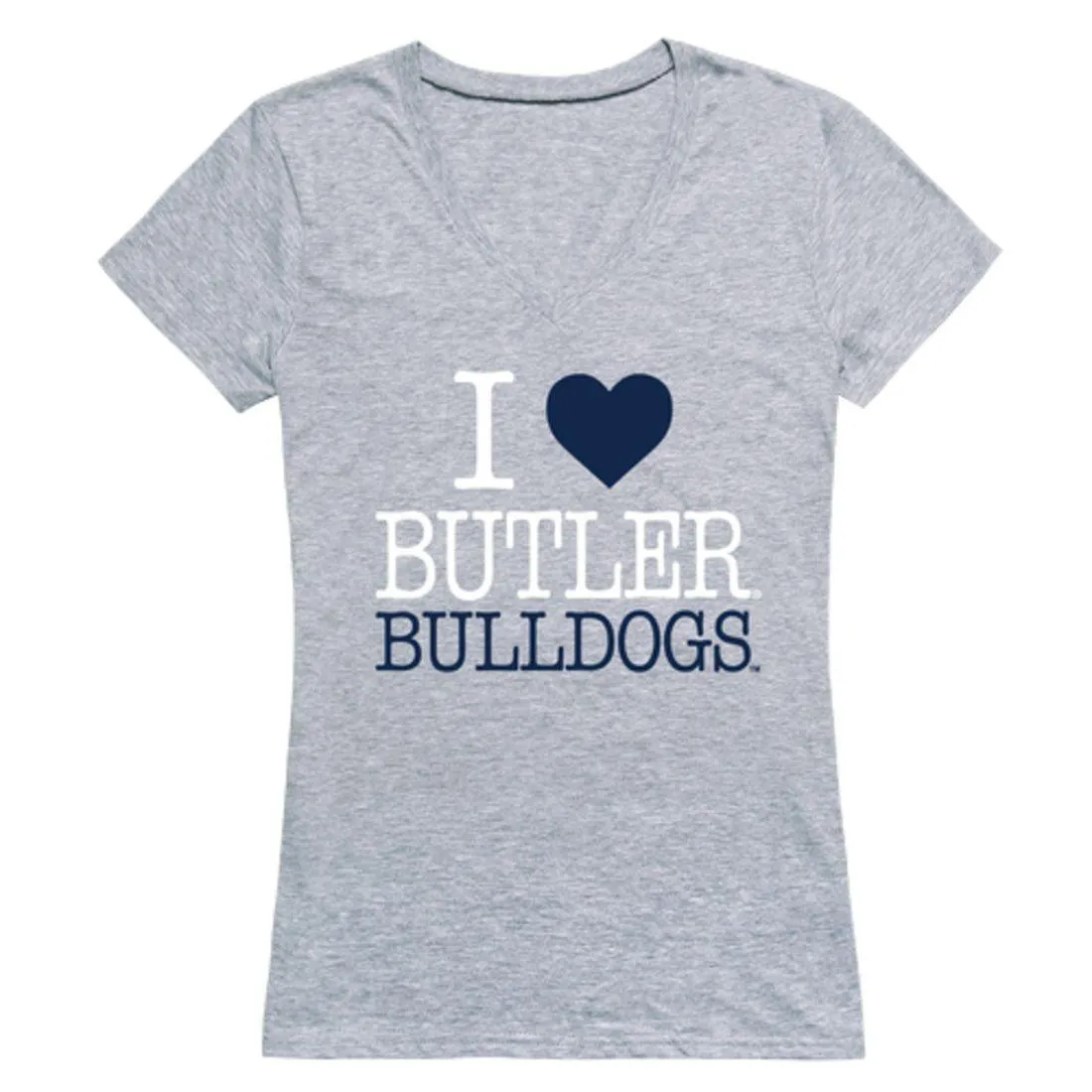 I Love Butler University Bulldog Womens T-Shirt
