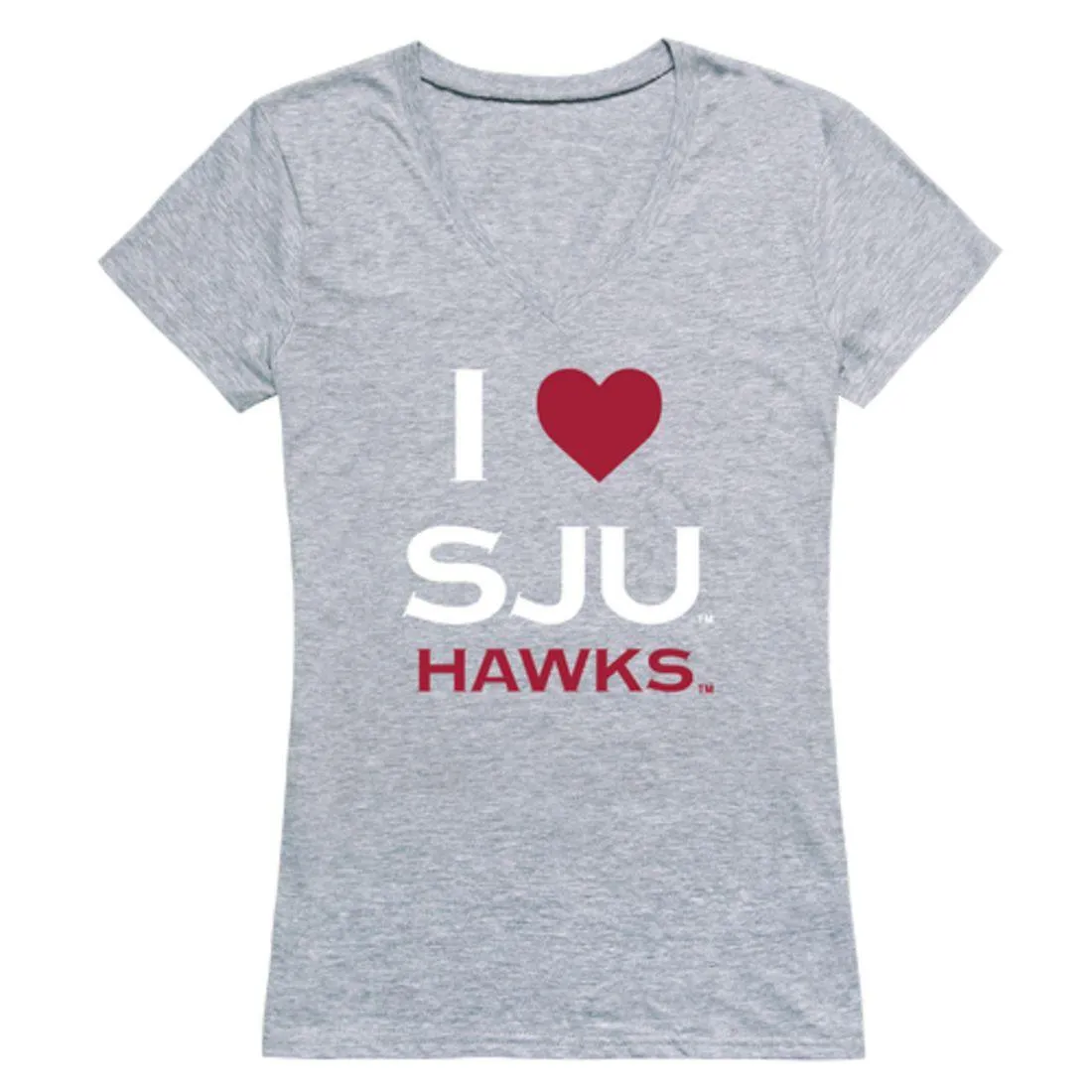 I Love Saint Josephs University Hawks Womens T-Shirt