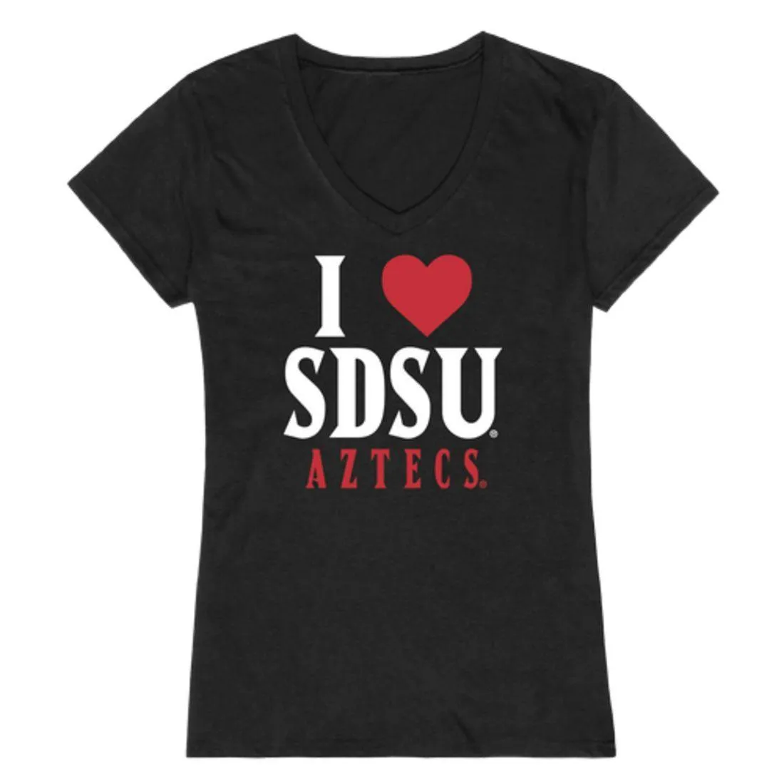 I Love SDSU San Diego State University Aztecs Womens T-Shirt