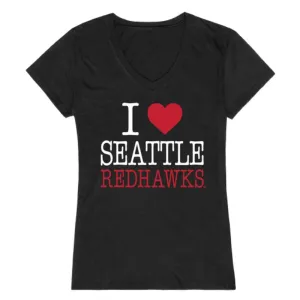 I Love Seattle University Redhawks Womens T-Shirt