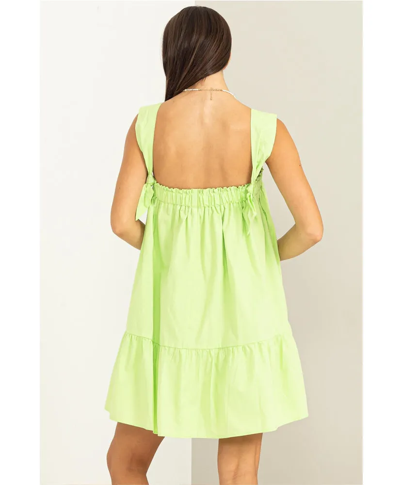 Into You Sleeveless Ruffled Mini Dress