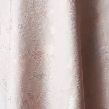 Iridescent Silk Brocade with Butterfly Pattern in Soft Beige