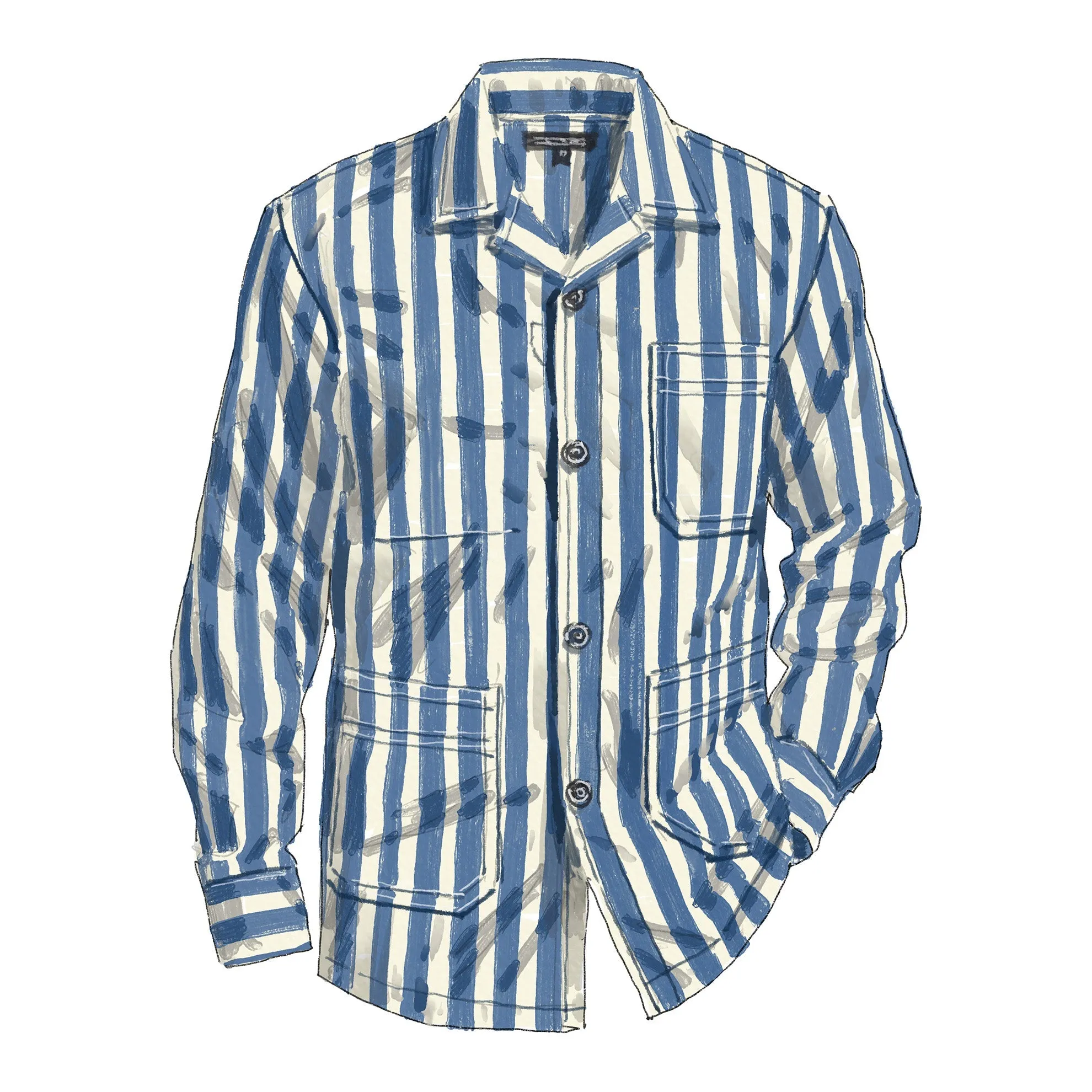Italian Linen Stripe Regatta Jacket