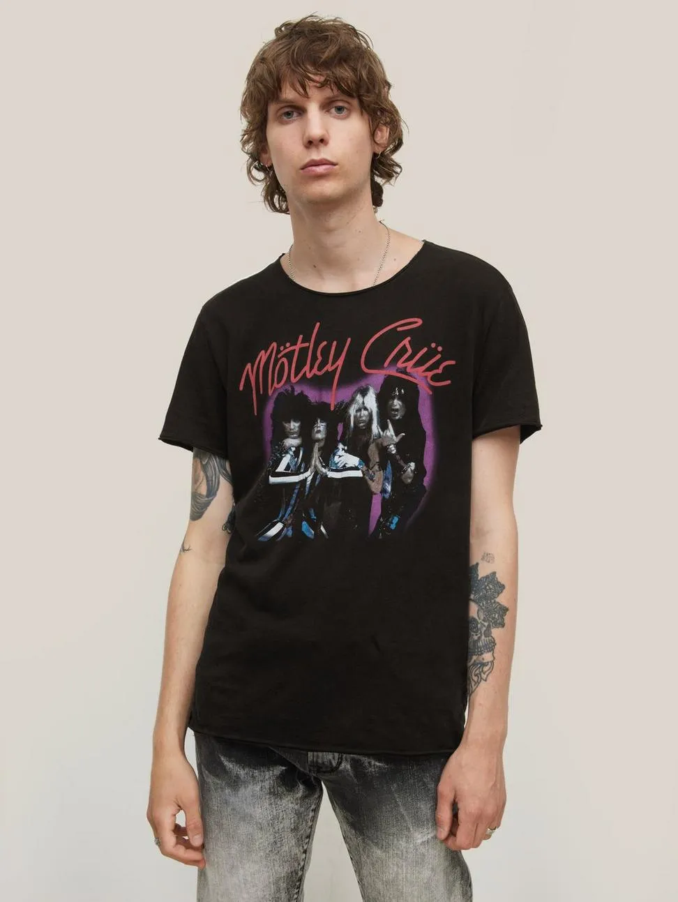 John Varvatos MOTLEY CRUE PURPLE Tee - Black