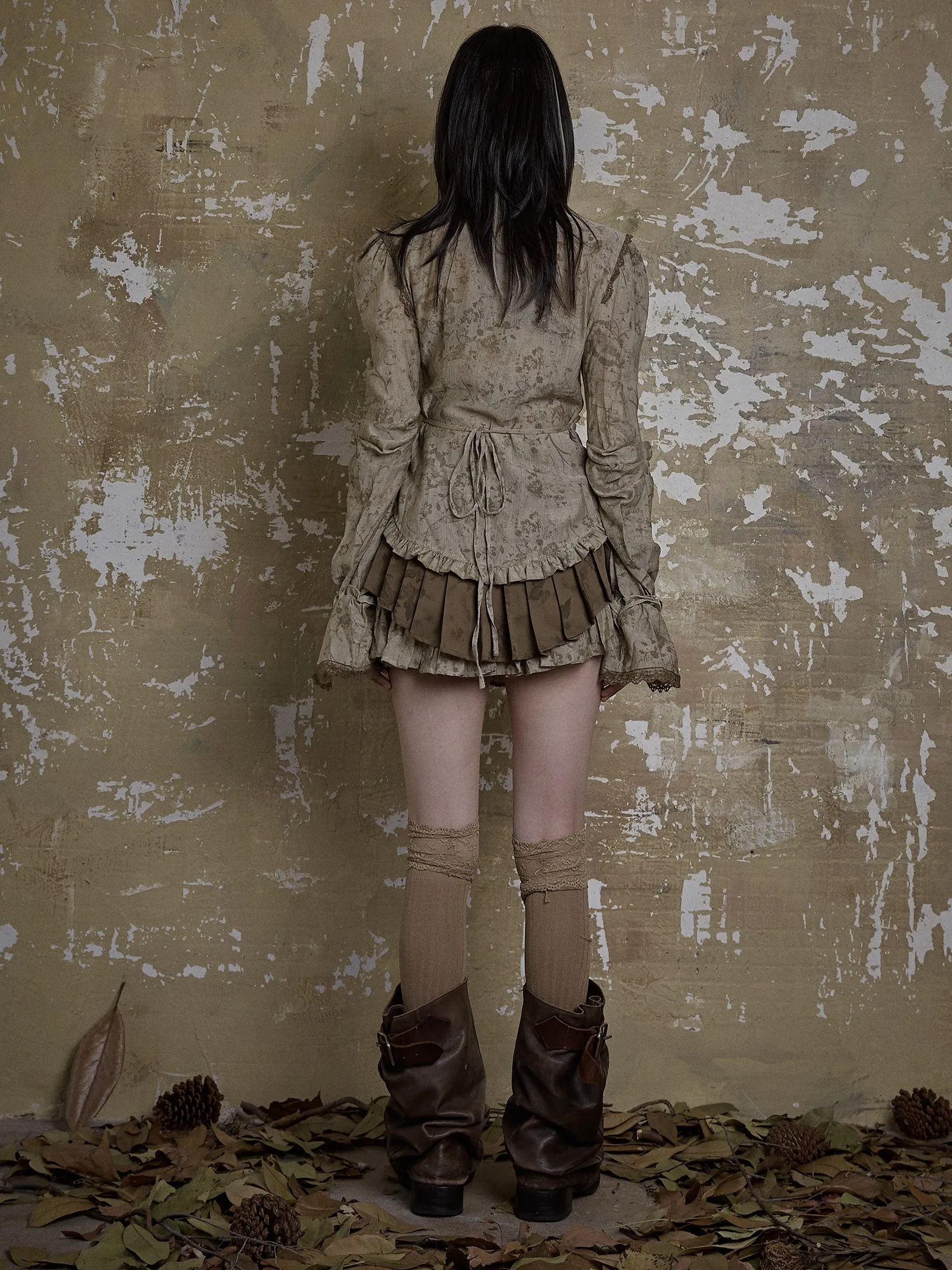 Lace Frill Stitch Romantic Shirt