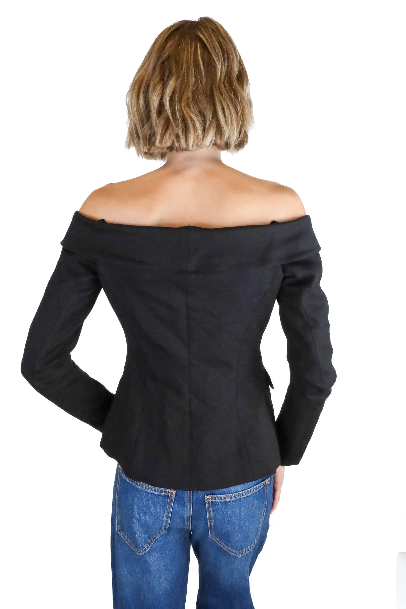 l'agence black elbow sleeve blazer NWT (2; retail $585)