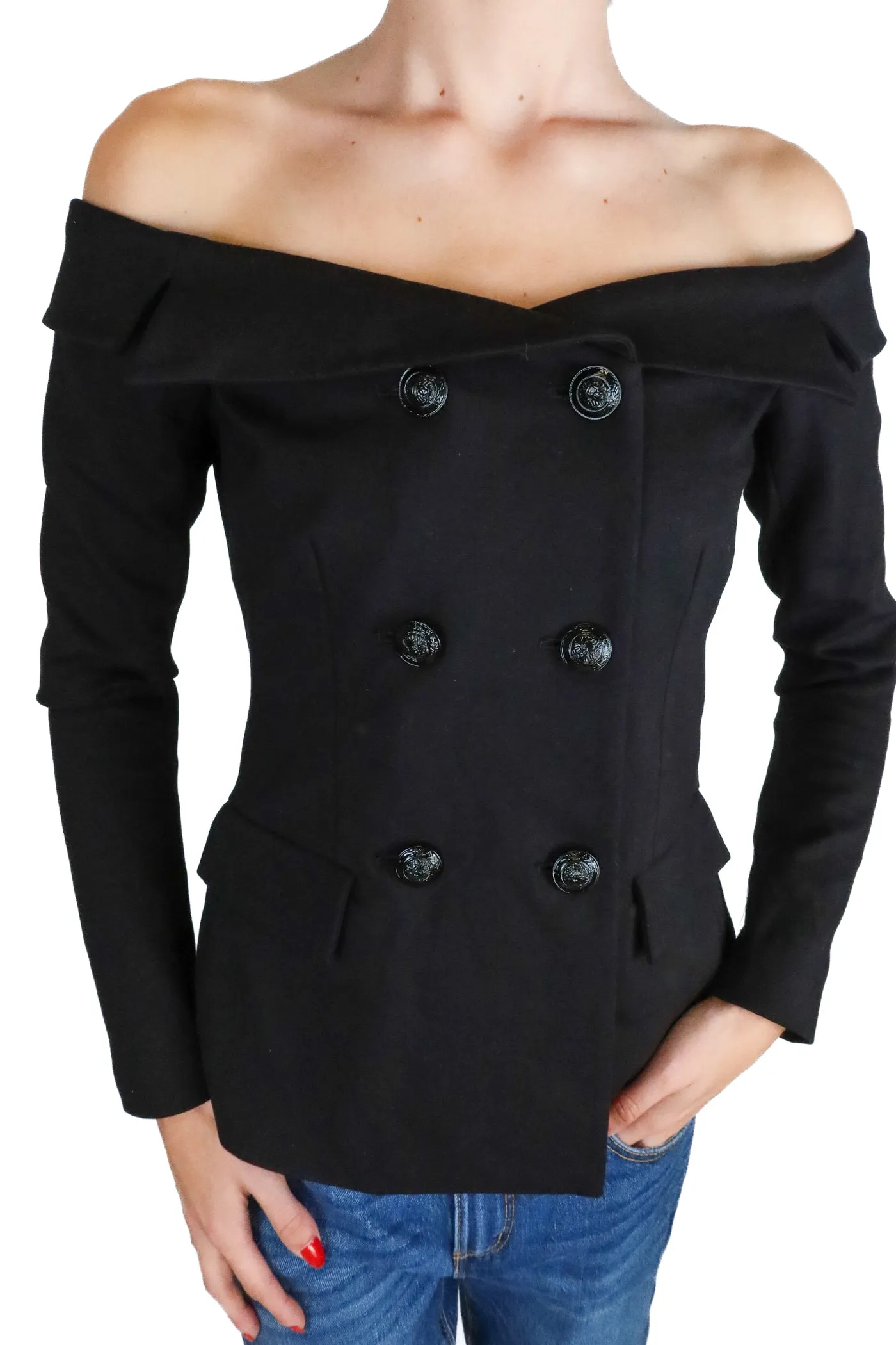 l'agence black elbow sleeve blazer NWT (2; retail $585)