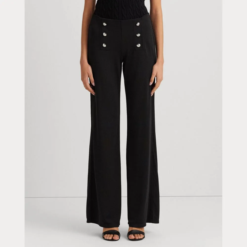 Lauren ralph Lauren Corydon Stretch Jersey Wide-Leg Trouser In Navy