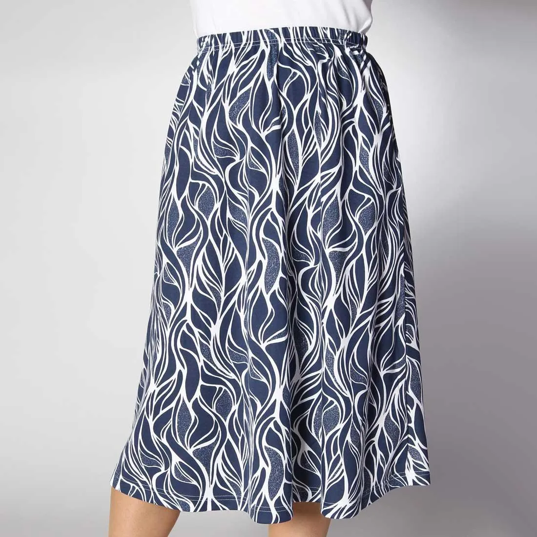Leaf Print Skirt