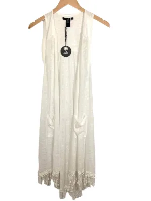 Light Summer Sleeveless Fringe Knit Topper