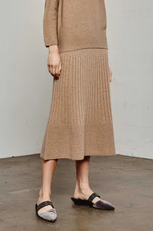 Long Ribbed Skirt