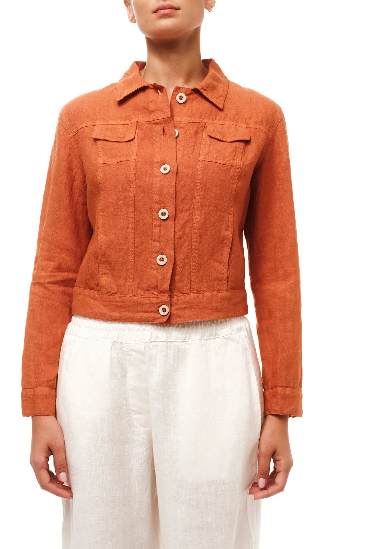 Long Sleeved Linen Jacket
