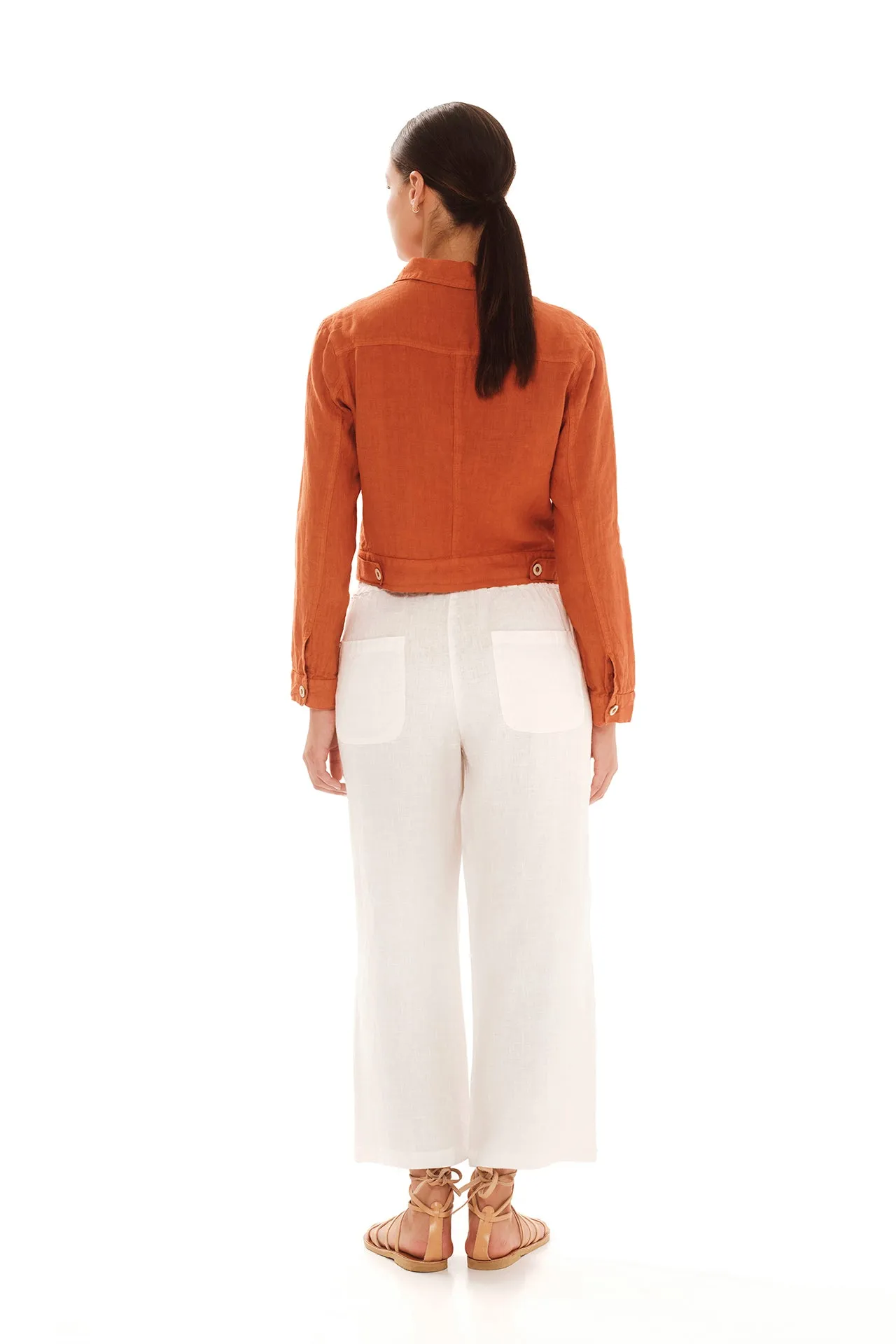 Long Sleeved Linen Jacket