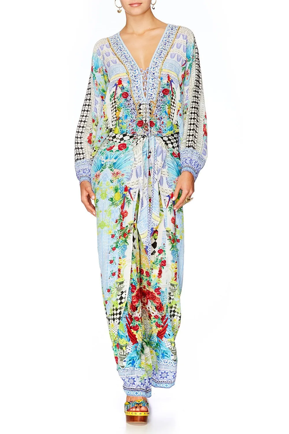 LOOSE TROUSER WITH TIE FRONT MASKING MADNESS