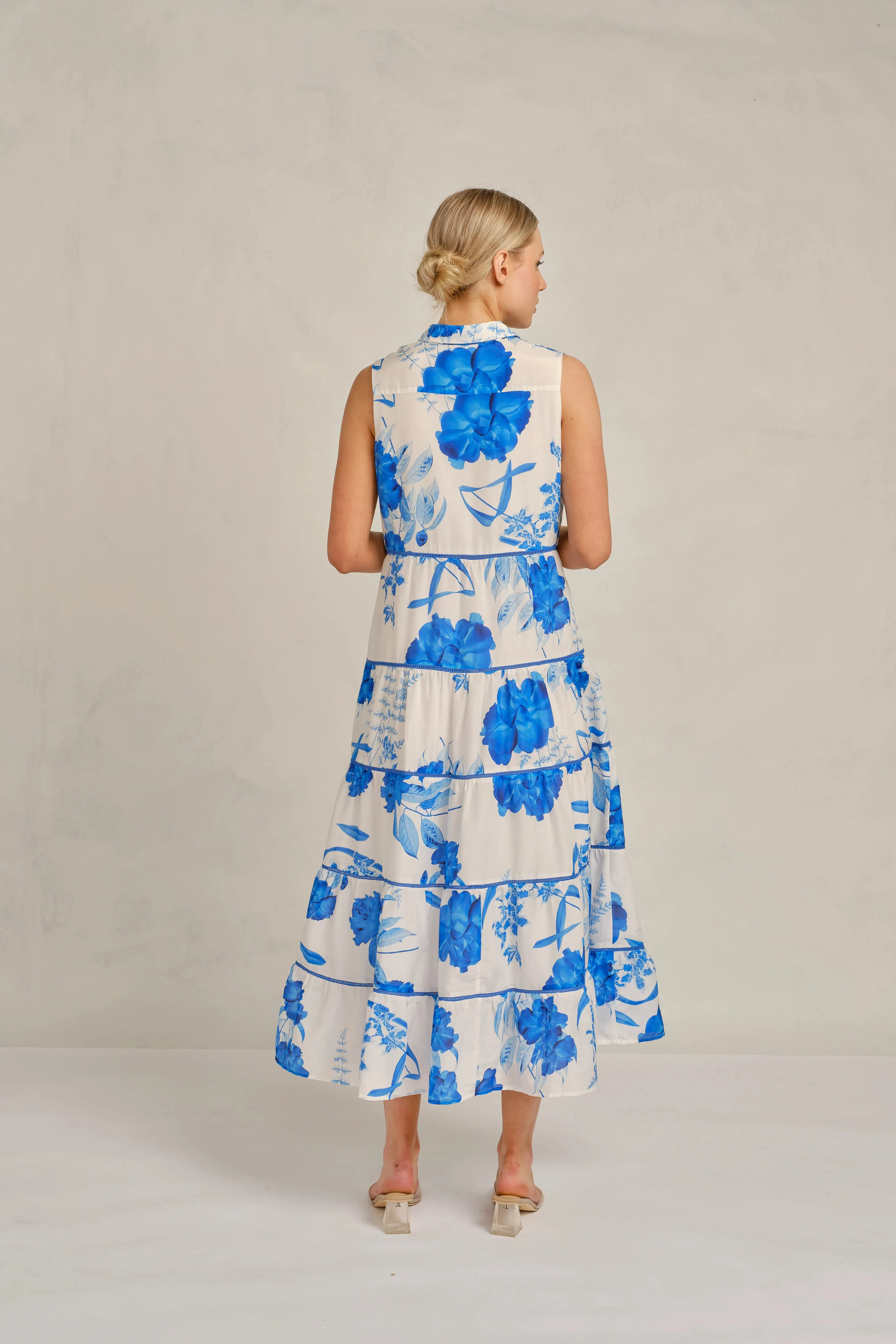 Marlow Sleeveless Dress - Blue Quartz