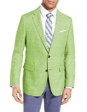 Mens Lightweight Blazer - Men's Apple Green Fashion Dress Casual Blazer On Sale