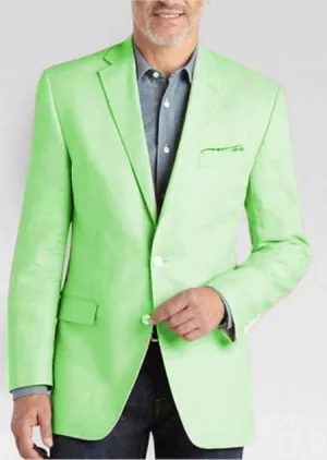 Mens Lightweight Blazer - Men's Summer Classic Fit Sport Coat Apple Green - Mint Green Summer Blazer