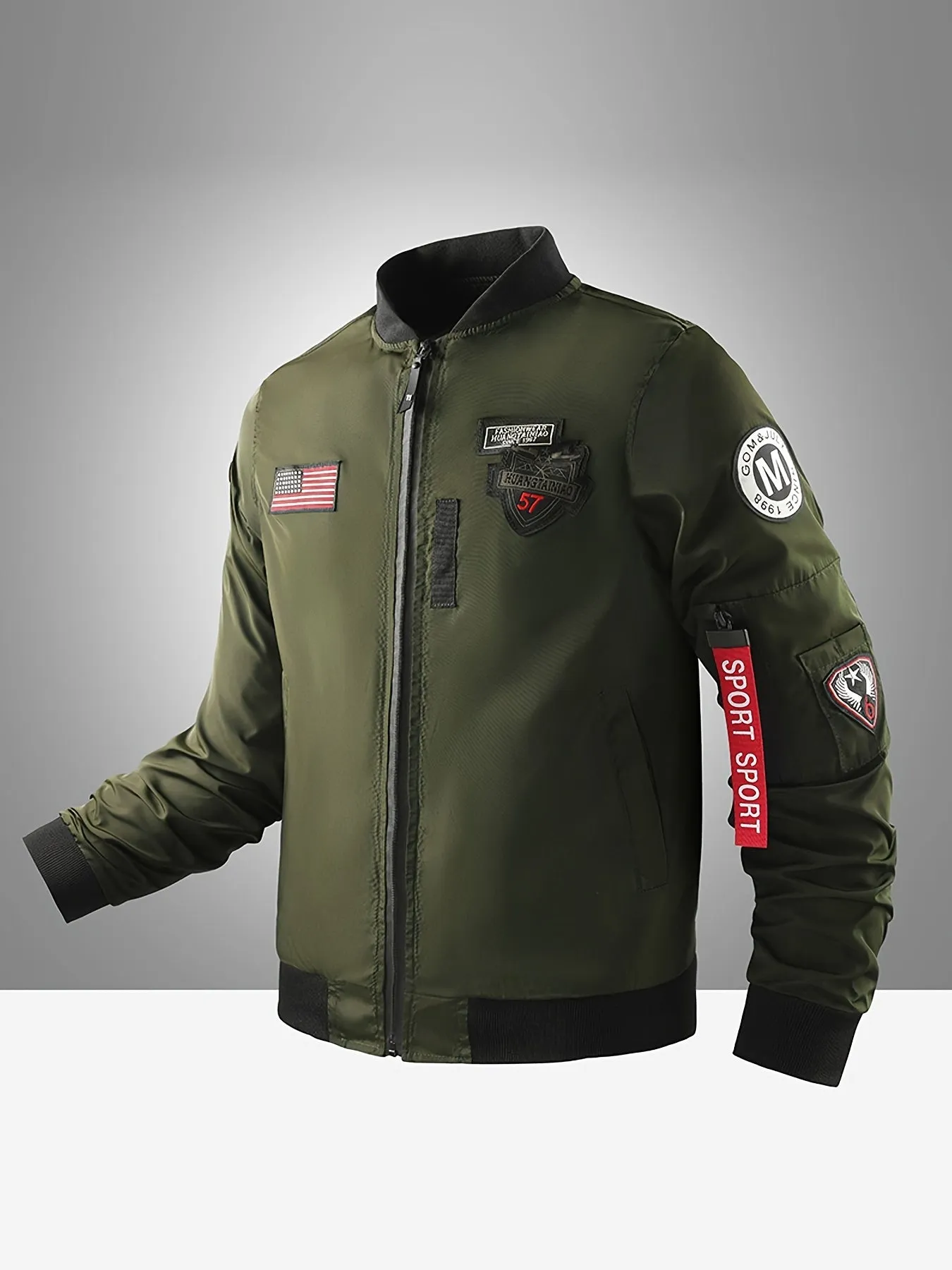 Men's Lightweight Zip Up Baseball Collar Sports Jacket | Zip Up Coat