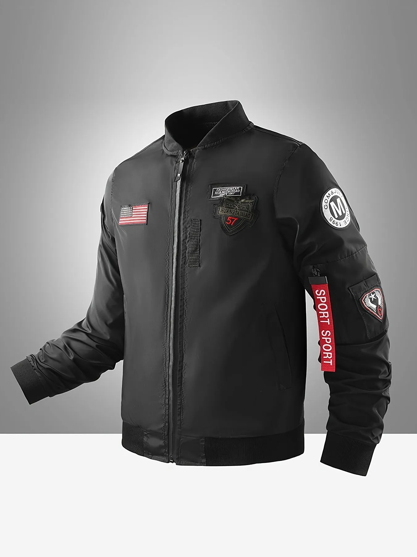 Men's Lightweight Zip Up Baseball Collar Sports Jacket | Zip Up Coat