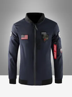 Men's Lightweight Zip Up Baseball Collar Sports Jacket | Zip Up Coat