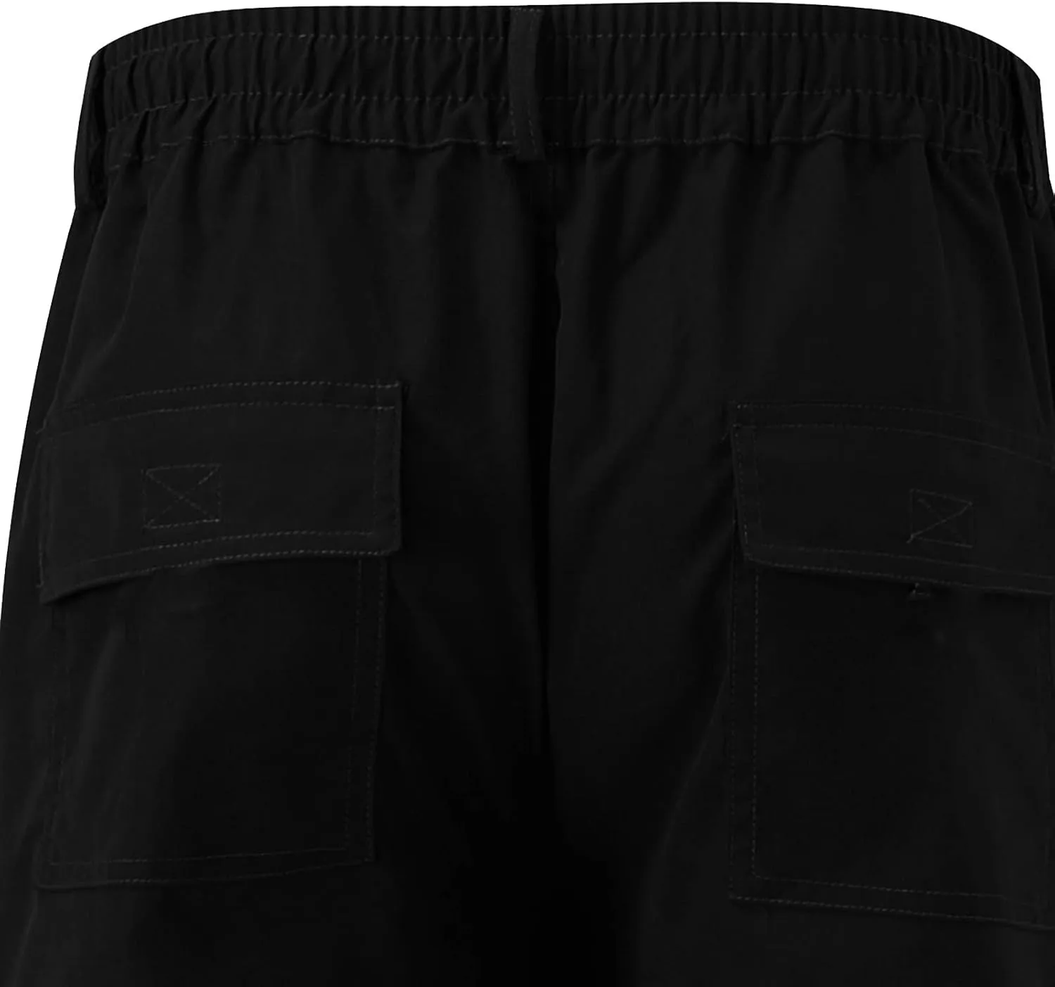 Men's Long Solid Color Cargo Pants Elastic Waistband Trousers Men's Jogger Pants Men's Slim-Fit Stretch Cargo Pant