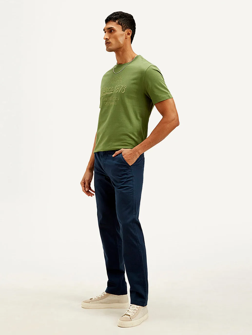 Men's Navy Loose Fit Trousers