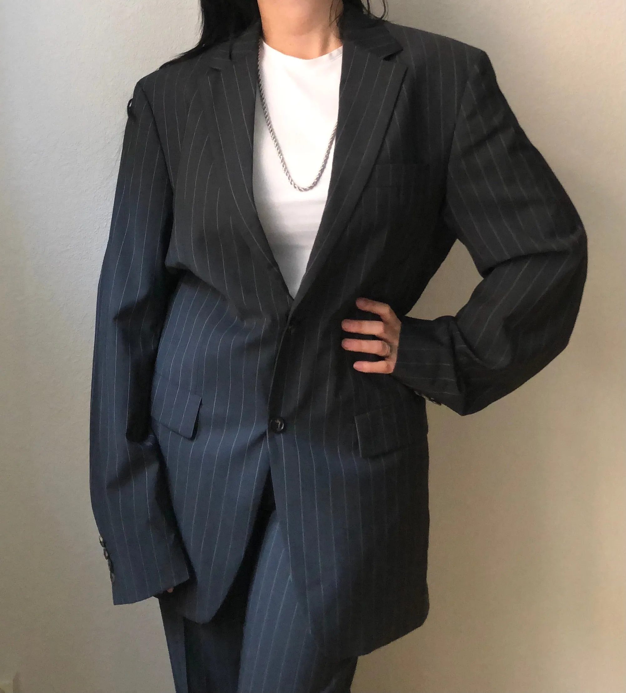 Mens Pinstripe Blazer