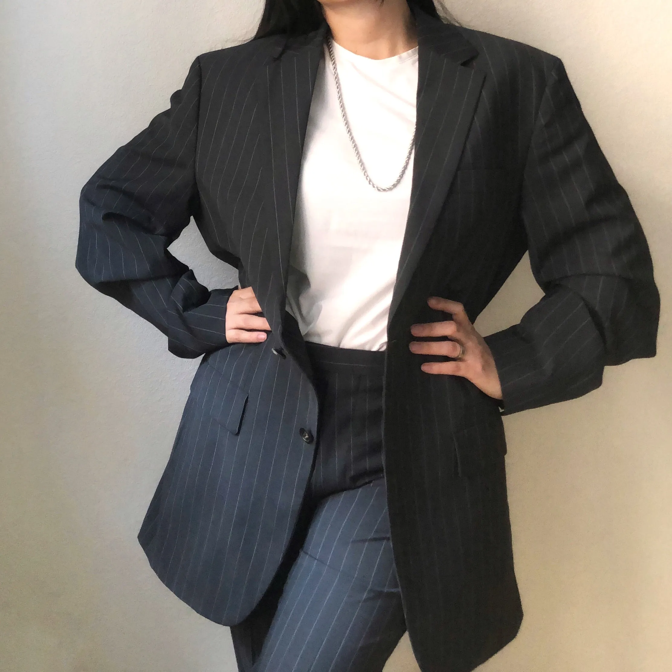 Mens Pinstripe Blazer