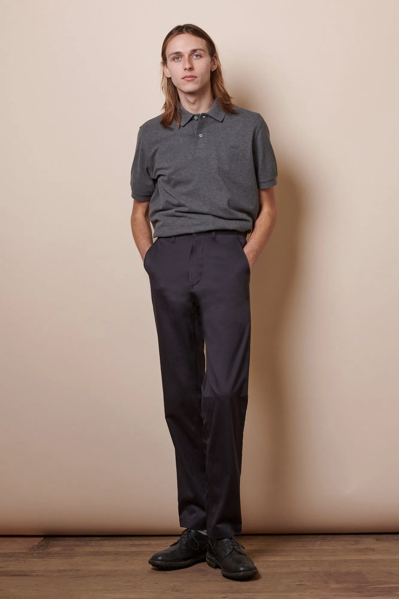 Men's Slim Lightweight Stretch Cotton Twill Chinos - Navy