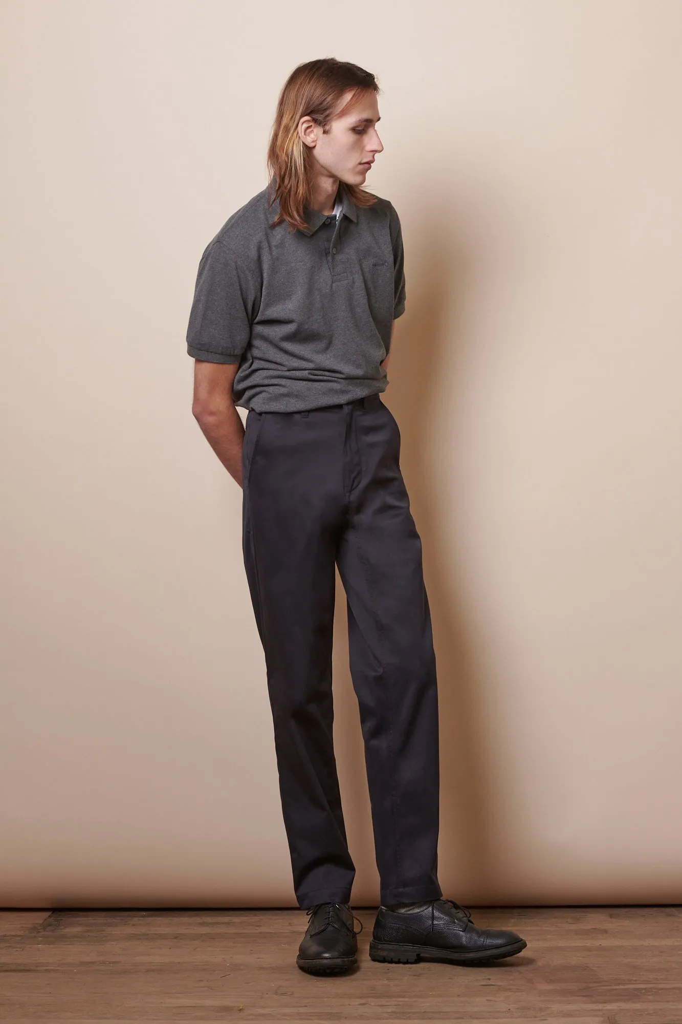 Men's Slim Lightweight Stretch Cotton Twill Chinos - Navy
