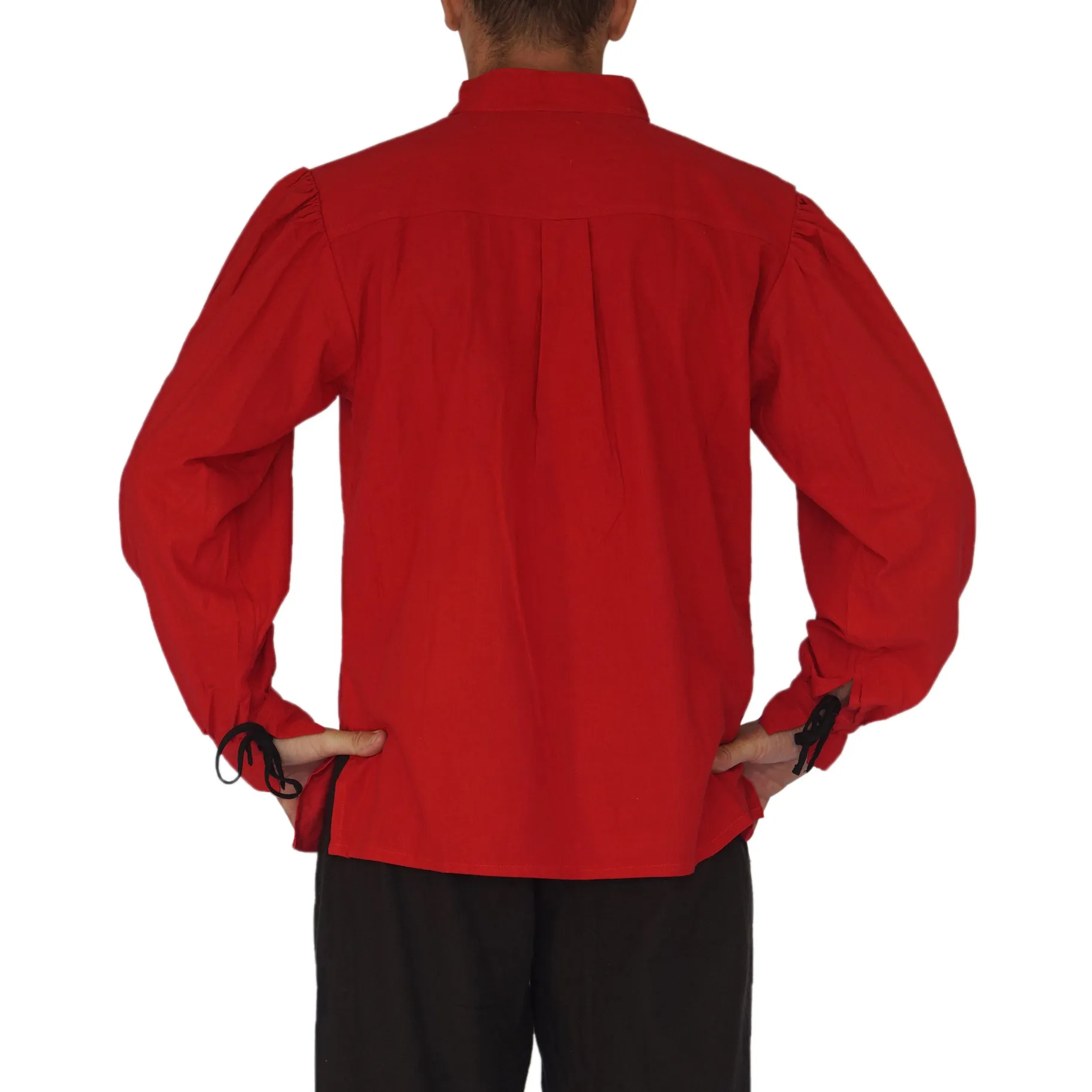 'Merchant' Shirt High Collar - Red