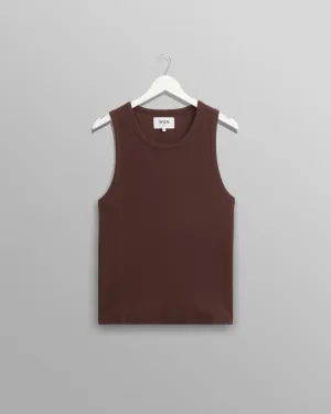 Montague - Brown Ribbed Organic Cotton Vest