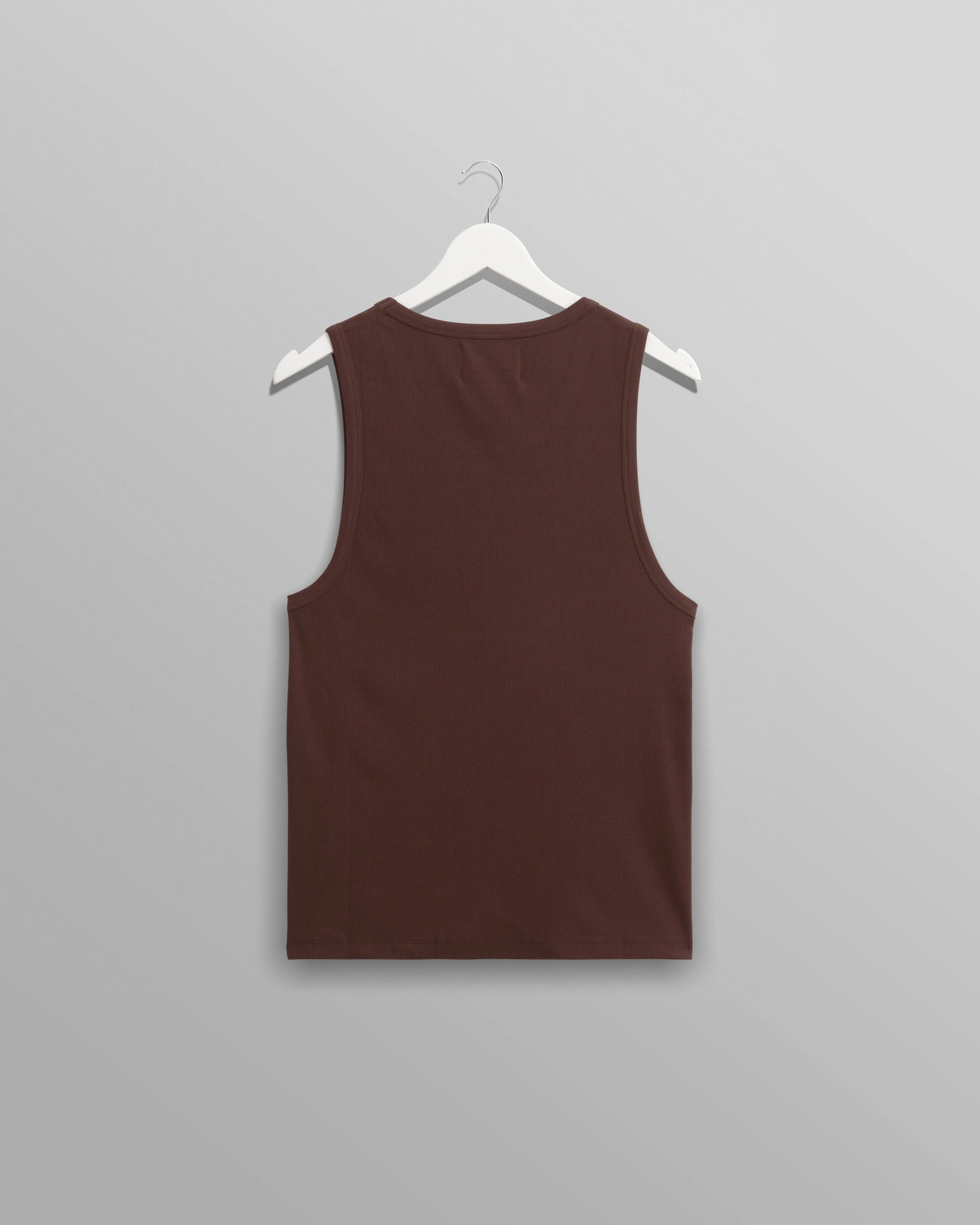 Montague - Brown Ribbed Organic Cotton Vest