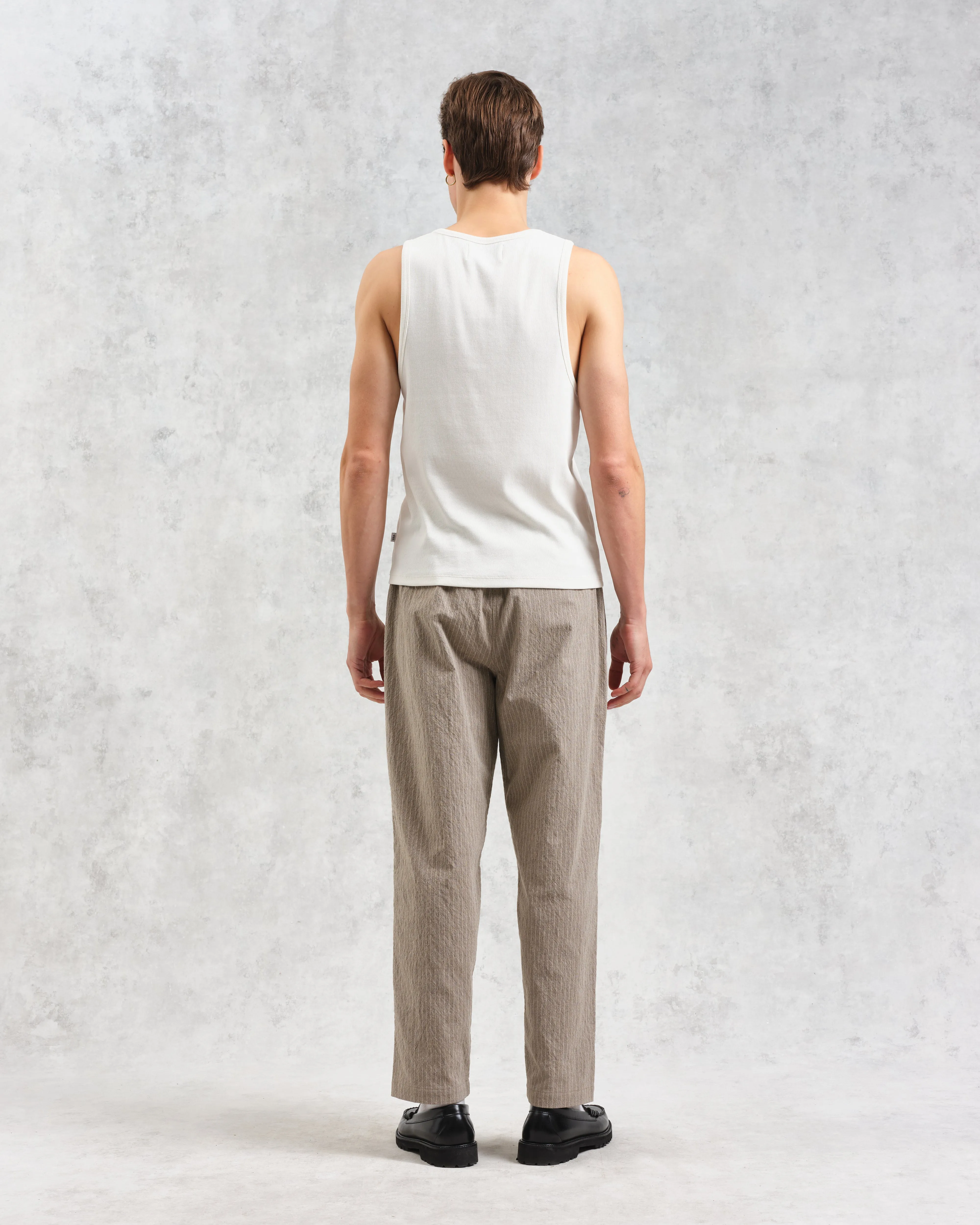 Montague - Ecru Ribbed Organic Cotton Vest
