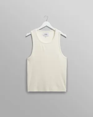 Montague - Ecru Ribbed Organic Cotton Vest