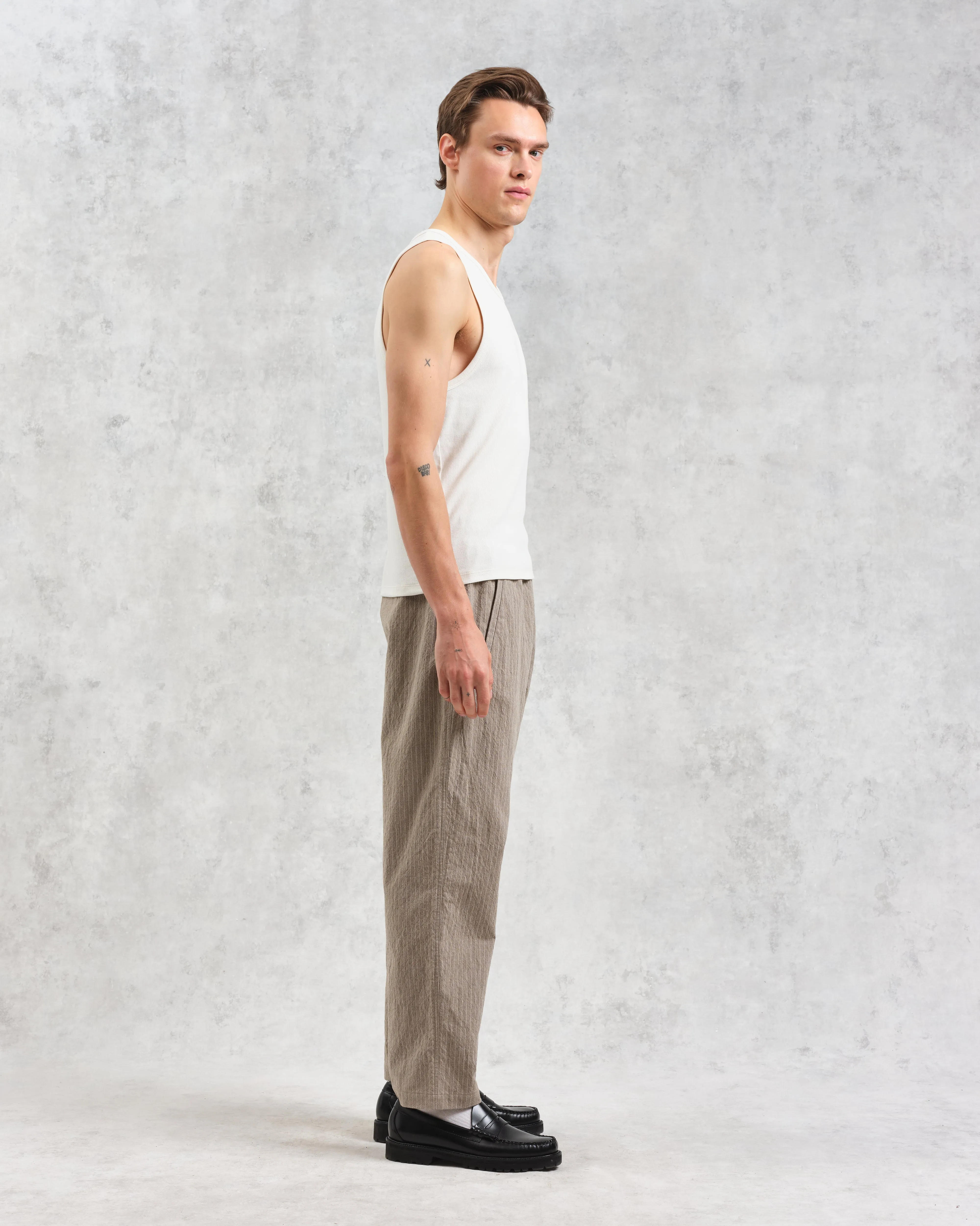 Montague - Ecru Ribbed Organic Cotton Vest