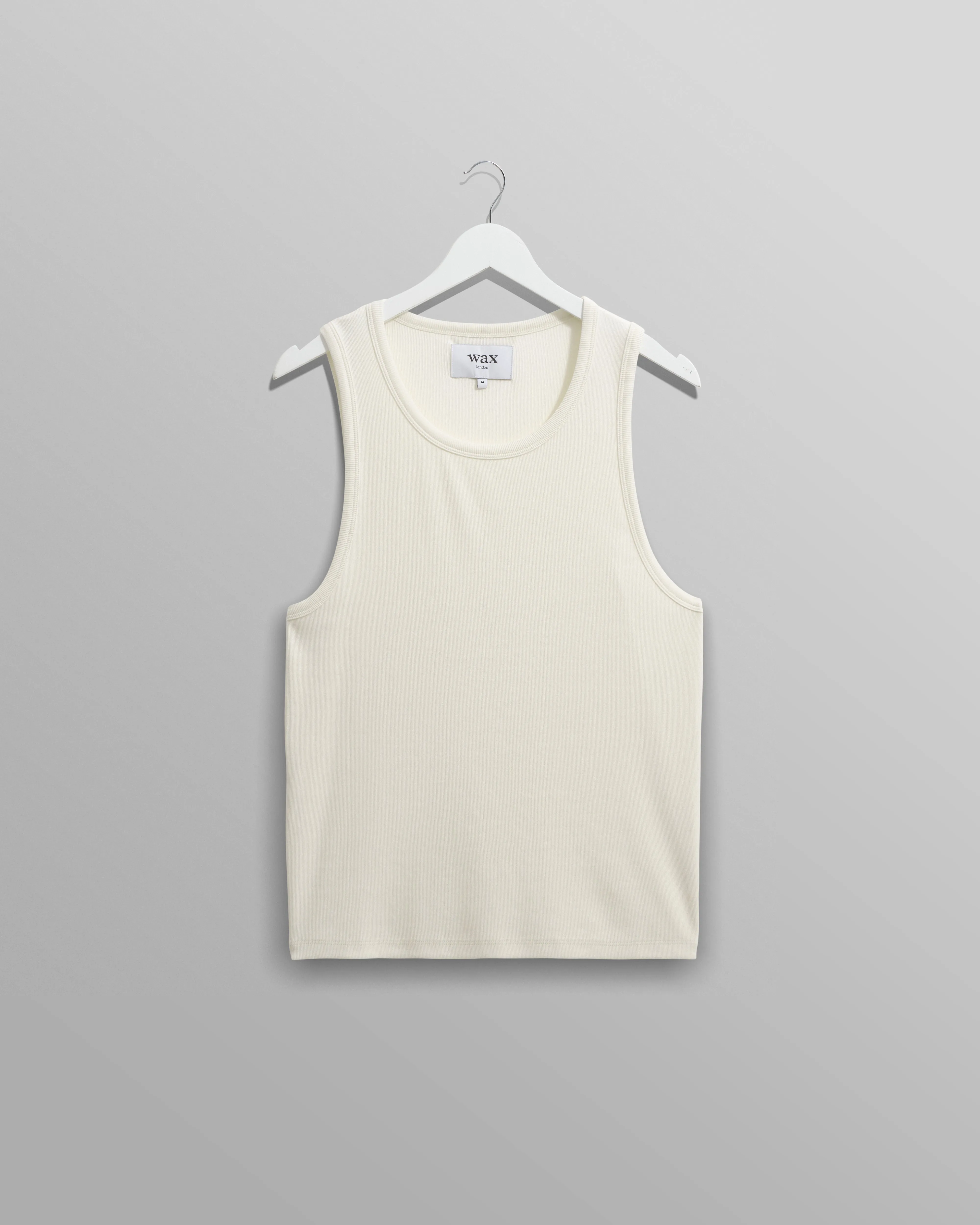 Montague - Ecru Ribbed Organic Cotton Vest