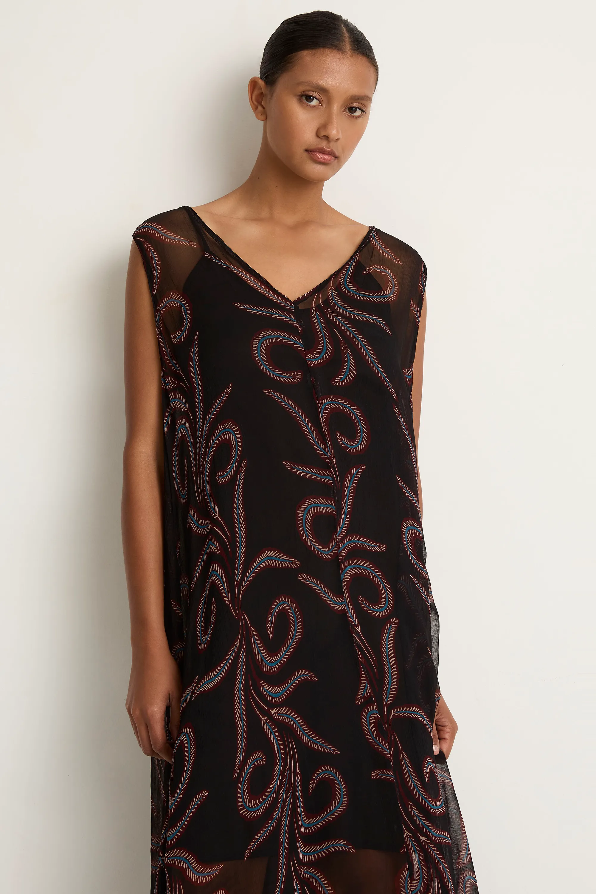 Natalie Martin Tova Maxi - Feather Chiffon