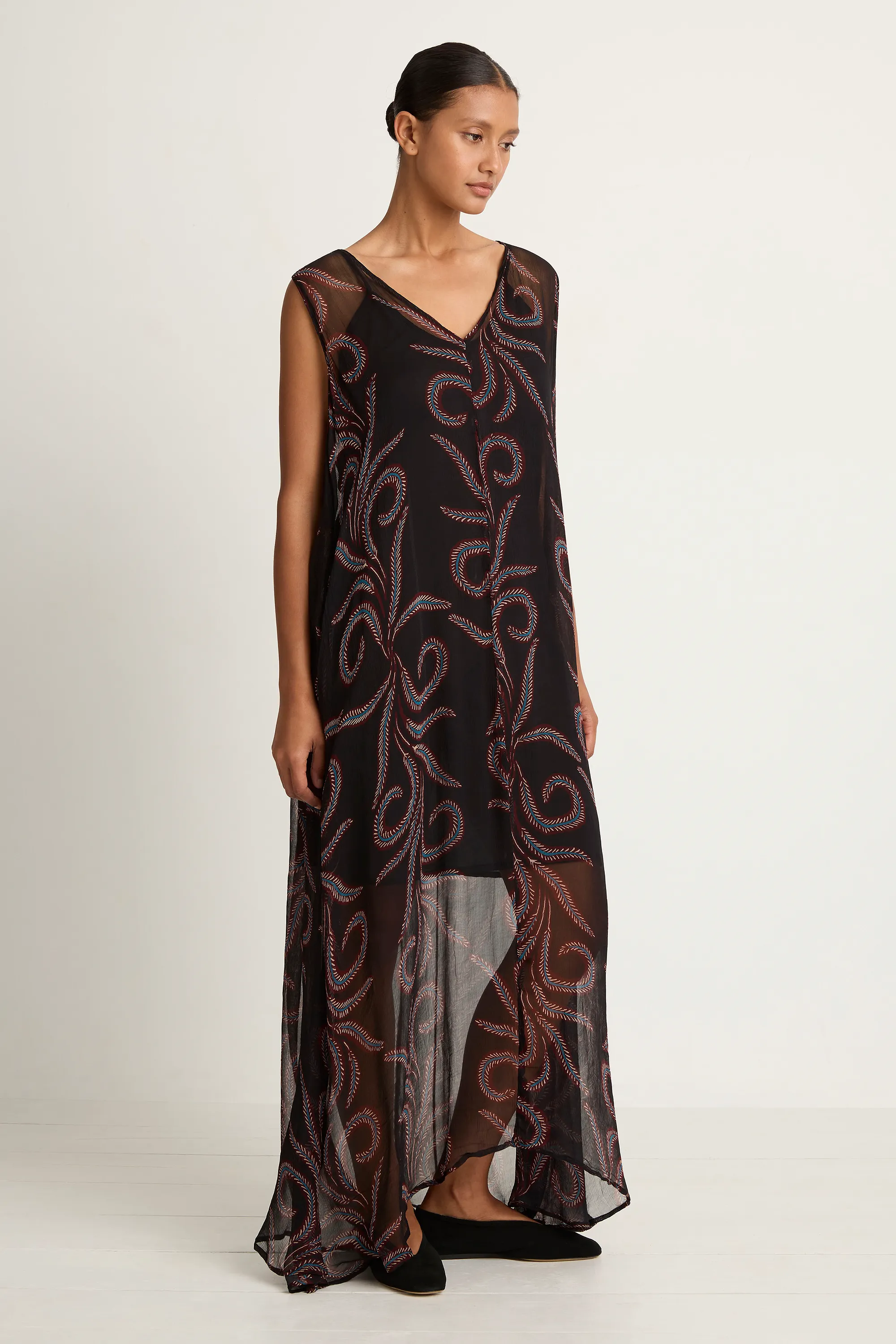 Natalie Martin Tova Maxi - Feather Chiffon